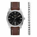 Pasal FS6081SET (Machine) Machine Wristband Set Men's Leather Watch
