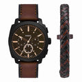Pasal FS6102SET (Machine) Machine Chronograph Bracelet Set Men Leather Watch