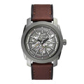 Official Headquarters pasal ME3254 (Machine) Machine Skeleton Men's Leather Watch