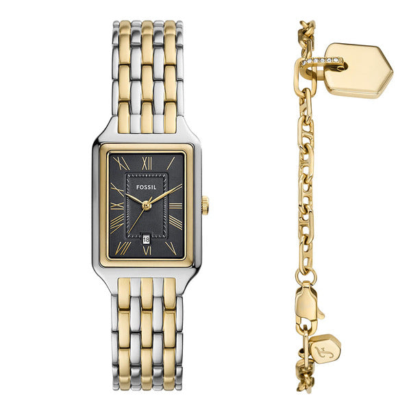 Pasal ES5376SET (Raquel) Raquel Square Bracelet Set Women's Metal Watch