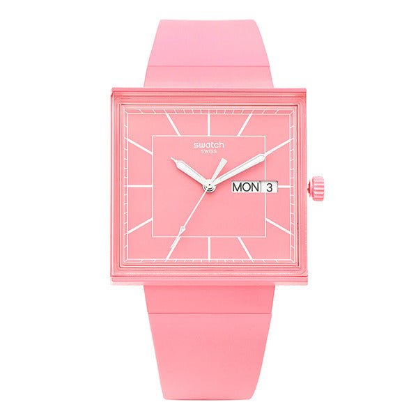 Swatch SO34P700 BIOCERAMIC WHAT IF ROSE women's urethane watch