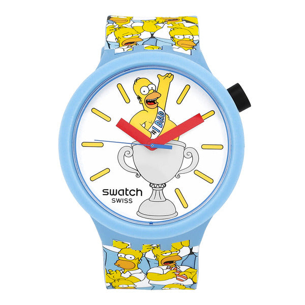 Swatch SB05Z100 THE SIMPSONS BEST DAD EVER PU Rubber Watch