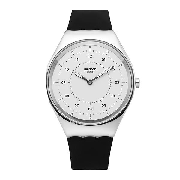 Swatch SYXS100 SKIN SKINNOIRIRON Shared Synthetic Leather Watch
