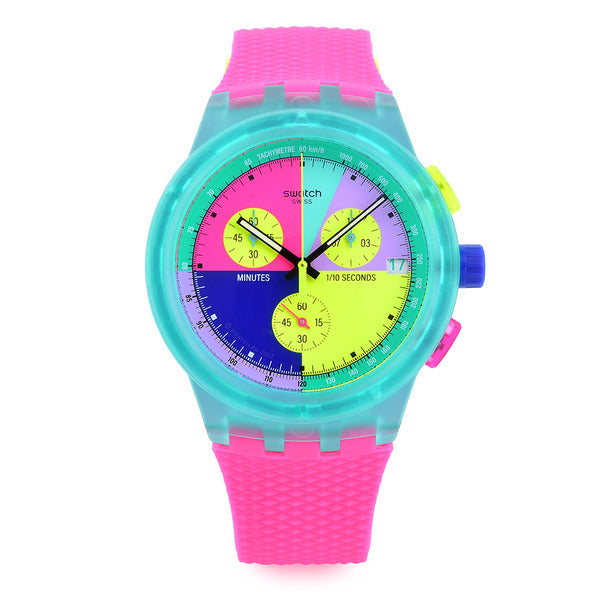Swatch SUSG408 Neon Flash Arrow Men's Polyurethane Watch