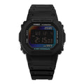 Zissi DW-5600RW-1DR (DW-5600RW-1) 5600 Series Digital Square Sports Military Rainbow Men's Urethane 