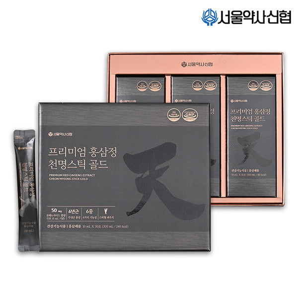 Seoul Pharmacist Shinhyup Premium Red Ginseng Extract Cheonmyeong Stick Gold 30 Sticks