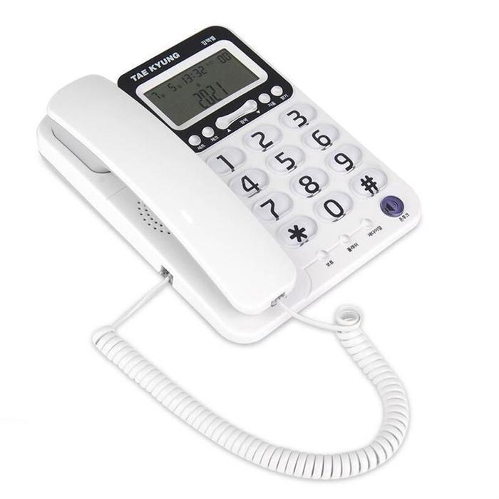 All-in-one School Market Taegeung 650 Big Button Wide Dial Strong Bell CID Wired Phone (35405005)