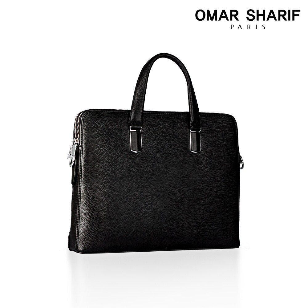 Omar Sharif Natural Cowhide Leather Men's Business Briefcase OS7007M