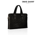 Omasharif Natural Cowhide Leather Men's Business Briefcase Document Bag OS7009M