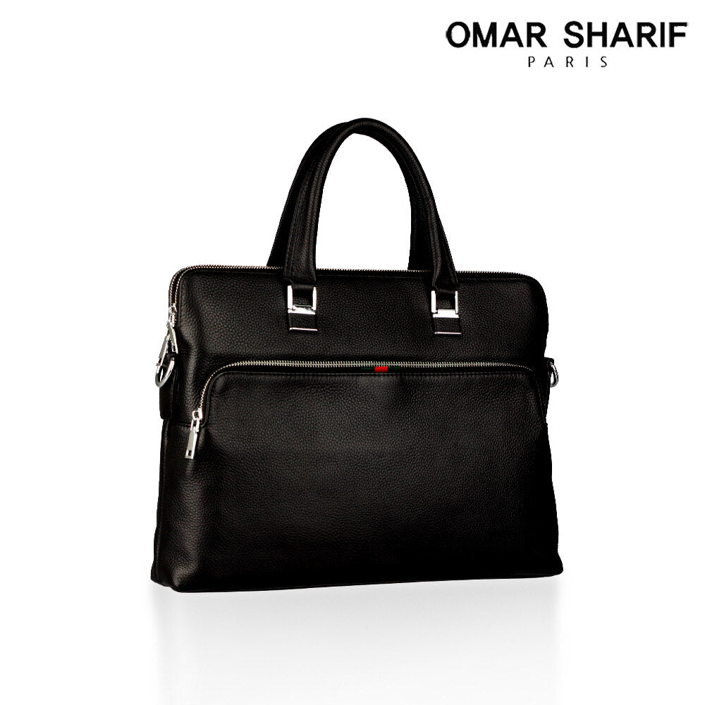 Omasharif Genuine Cow Leather Men's Business Briefcase OS7008M