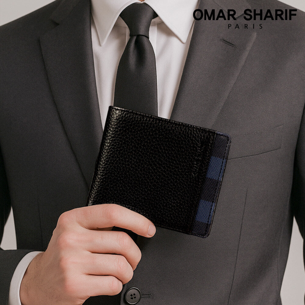 Omasharif Checkpoint Genuine Leather Men's Wallet OS6555