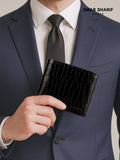 Omasharif Men's Crocodile Genuine Cowhide Wallet OS6559