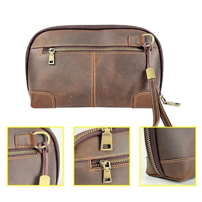 Bongseu Leather Clutch Bag Men's Day Bag Handbag Commuter Bag (28432982)