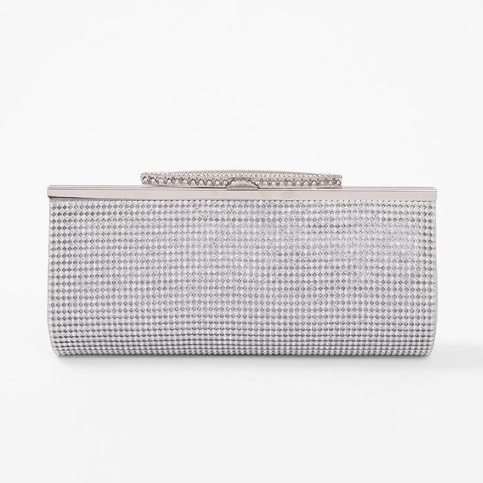 S Hugh One Crossbody Heyden Luxury Clutch (Silver) for Wedding Party Tote Bag (45793527)