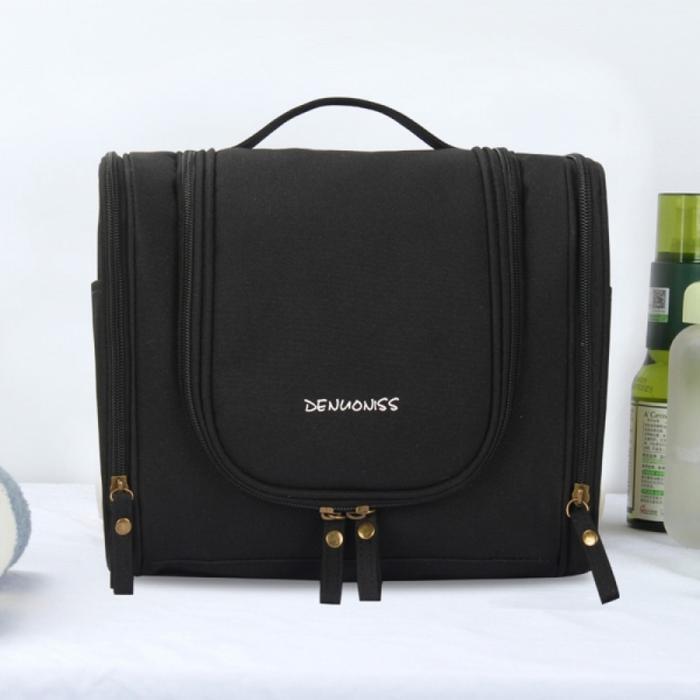 NextDeal Black Makeup Bag Morri Cosmetics Bag Travel Size