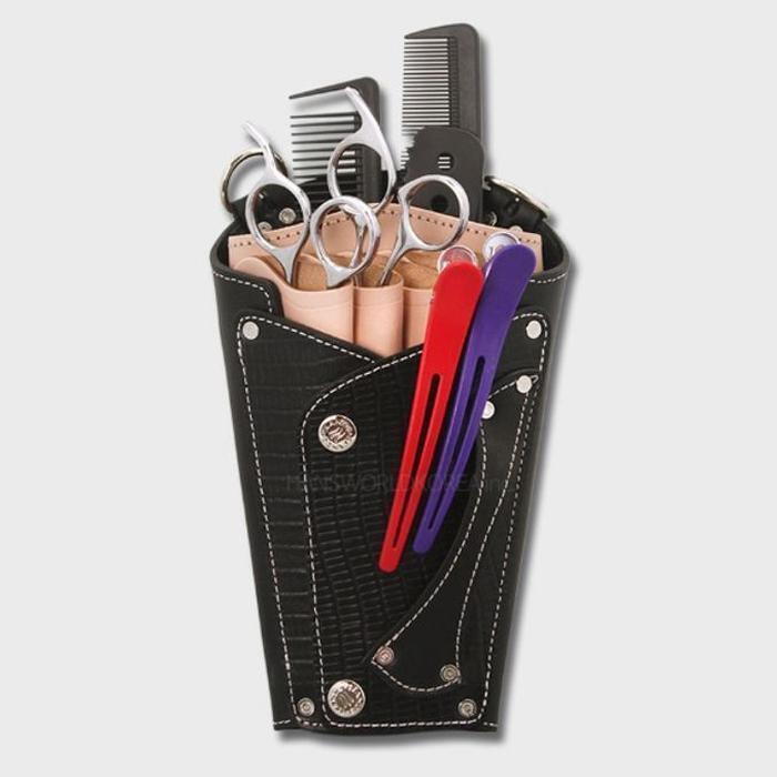 Emtuc Korea grooming scissors beauty salon belt pouch hairdressing case BK (37722886)