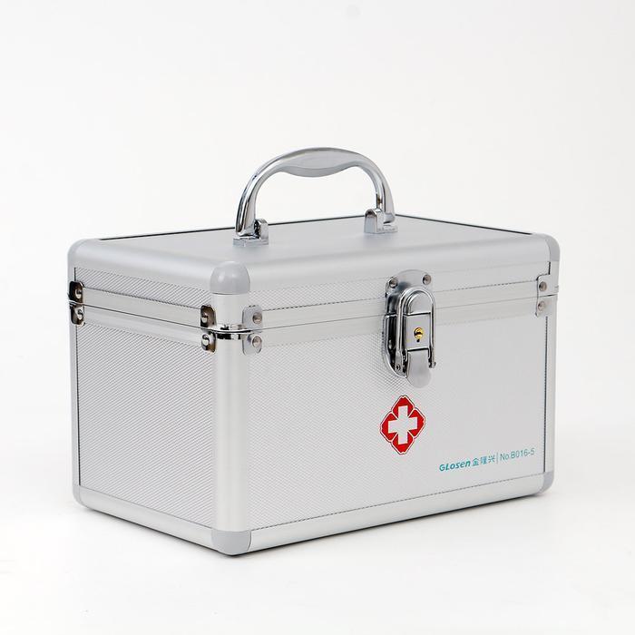 S&H One Household Emergency Kit Aluminum Locking Cabinet Household Two-Compartment Emergency Box Hou
