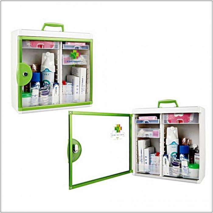 Sustainable Coexistence Distribution Green Safety First Aid Kit Wall Mount Special 1 Medicine Bottle
