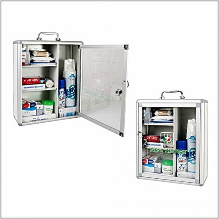 Self-sustaining Distribution Green Safety First Aid Kit AL Wall Mount Large-Sized First Aid Box Medi