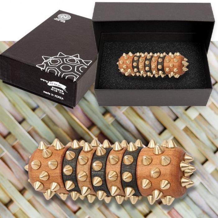 Lightwave Bolt Hand Massager Premium Headache Massage Walnut Native Magnet