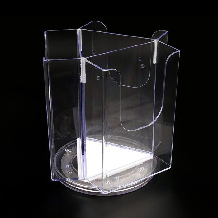 WholesaleWiz Acrylic Holder Rotating 3-Sided Catalog Insert Double Sided Menu Stand Z1060 (28518812)