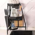 OurLiving 3-tier drip-resistant corner drying rack dishholder Z3 (Black) (28269460)