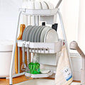 OurLiving 3-tier drip-proof corner dish drying rack bowl holder Z3(White) (28269461)
