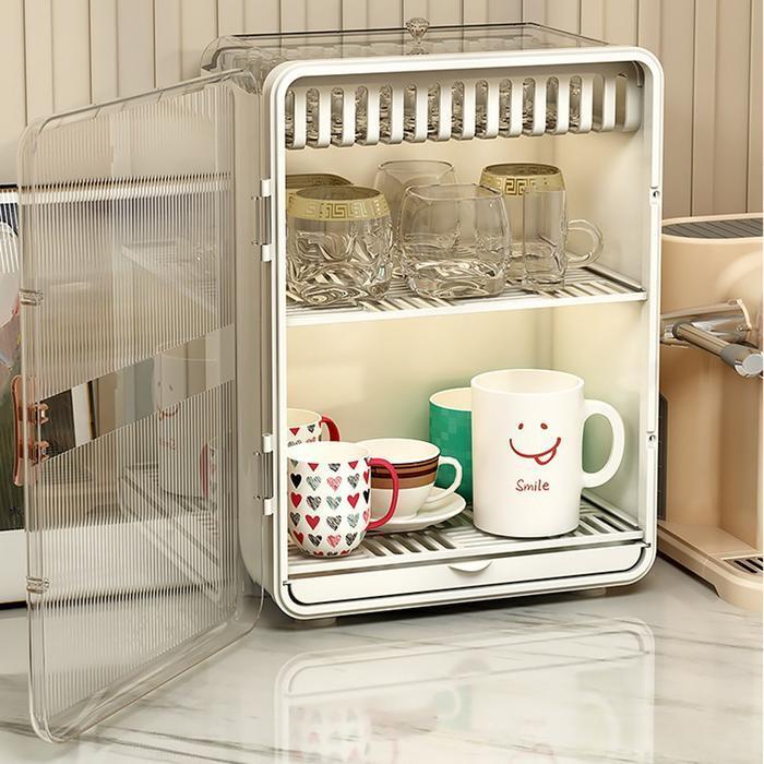 Our Living Kitchen Box 2-tier Cup Organizer (White) (28269481)