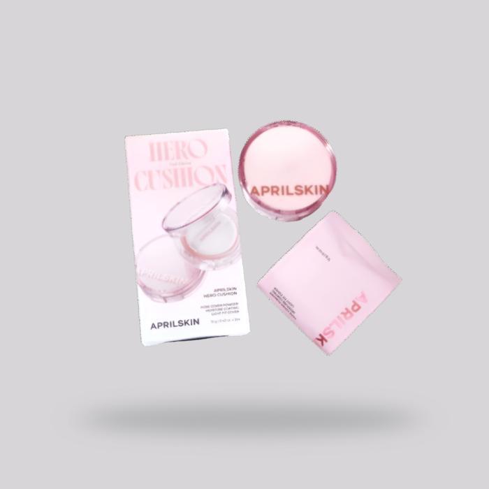 AprilSkin Hero Cushion Pink Case 23 Natural Beige Original+Refill (49401705)