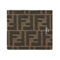 Fendi FF Fabric Coin Wallet Brown 7M0169 ALWK F0L3T