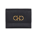 Ferragamo Black Gancini Leather Wallet 22 0861 0779901