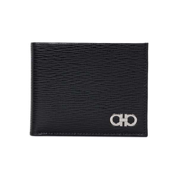 Ferragamo Double Gancini Two-tone Black Men's Wallet 66 A064 0685978