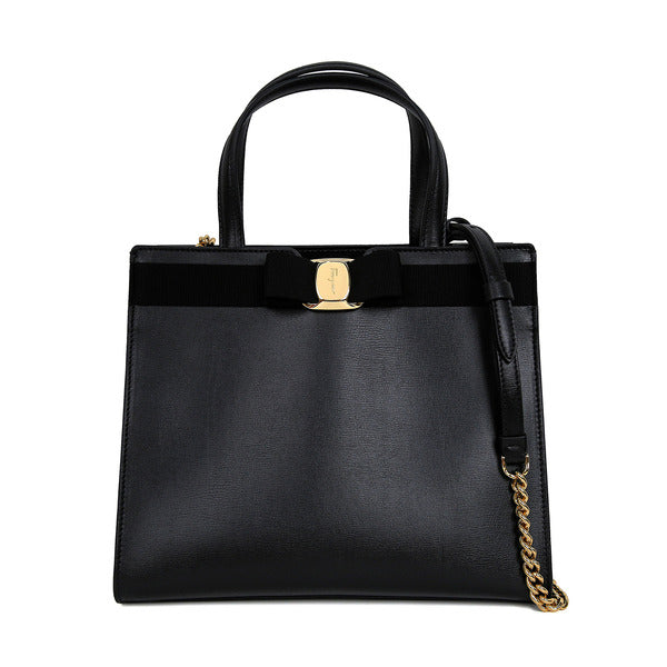 Ferragamo bag bow medium black women's tote 21I290 734058
