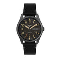 Seiko 5 Men's Black Automatic Leather Watch SRPG41