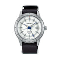 Seiko Presage Men's Black White Automatic Leather Watch SSK015J1