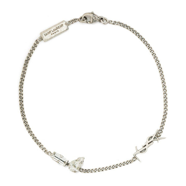 Longy Monogram Logo Silver Bracelet Y1526 8368