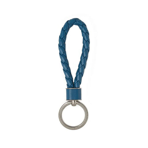 Bottega Veneta Intrecciato Blue Commemorative Keyring 709727 VMAY1 4424