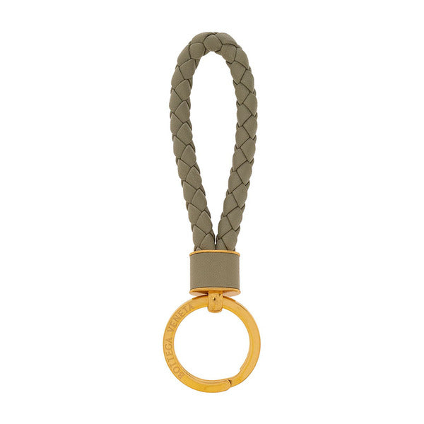 Bottega Veneta Intrecciato Travertine Shared Keyring 651820 V0HW1 2916