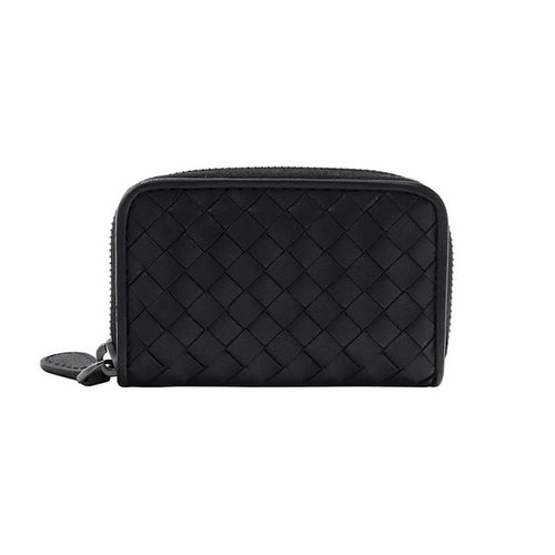 26SS Bottega Veneta Intrecciato Zip Black Shared Wallet 114075 V3UN1 1275
