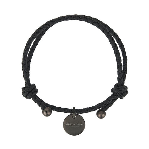 26SS Bottega Veneta Intrecciato Black Unisex Bracelet 339580 V3UN1 1275