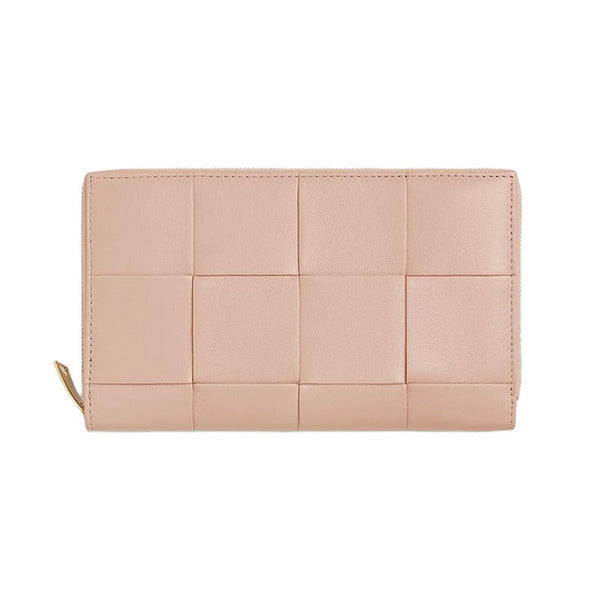 Bottega Veneta Cassette Zipper Pink Women's Long Wallet 750259 VCQC1 6917