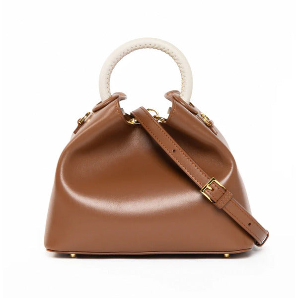Ellem BAOZI Leather Tote Bag LEATHER COGNAC/BEIGE