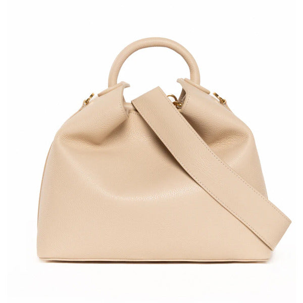 Ellem RAISIN PEBLLED LEATHER TOTE BAG NUDE