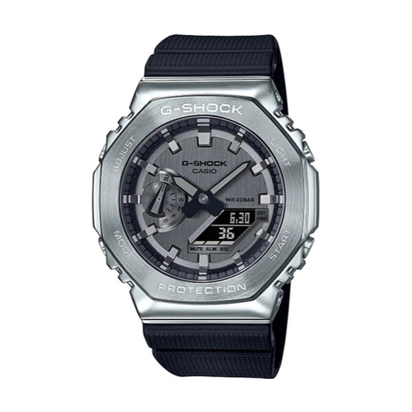 Zissi GM-2100-1A Genuine Oak Quadrant Metal Cover Men's Analog Electronic Watch