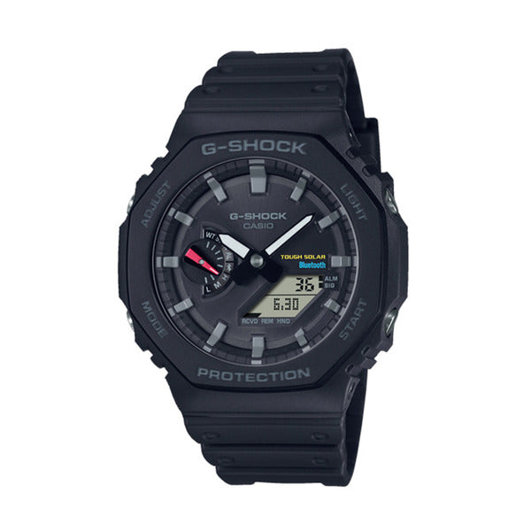 Zisar GA-B2100-1A Genuine Oak Bluetooth Strap Solar Men's Analog Digits Urethane Watch