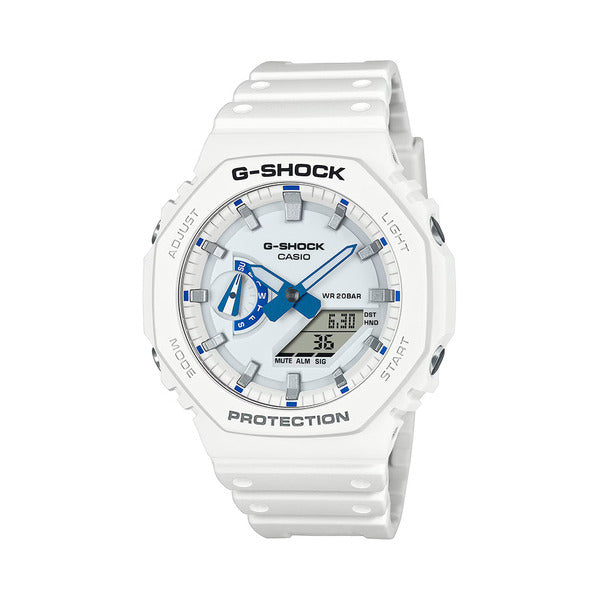 Zissi GA-2100HDS-7A Hidden Glow White Analog Digital Men's Polyurethane Watch