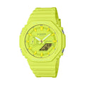 Zissi GA-2100-9A9 leather oak one tone yellow men's anadiji urethane wristwatch
