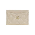 Chanel Gold Classic Caviar Beige Women's Cardholder AP0213 B10583 NADOH