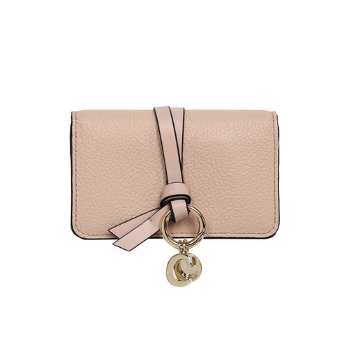 26SS cluth, alphabetic pink women's card wallet CHC21WP015F57 6J5