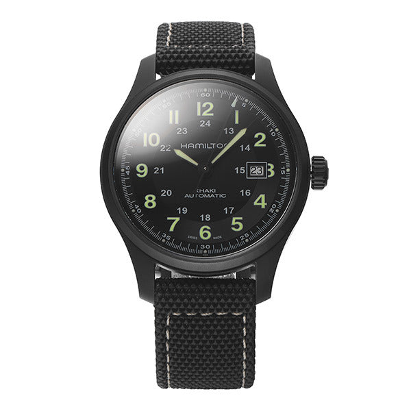 Hamilton H70575733 Olive Field Titanium Men's NATO Watch